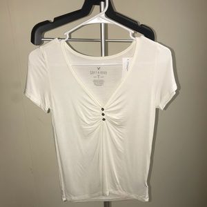 American Eagle White XS Soft and Sexy T Shirt